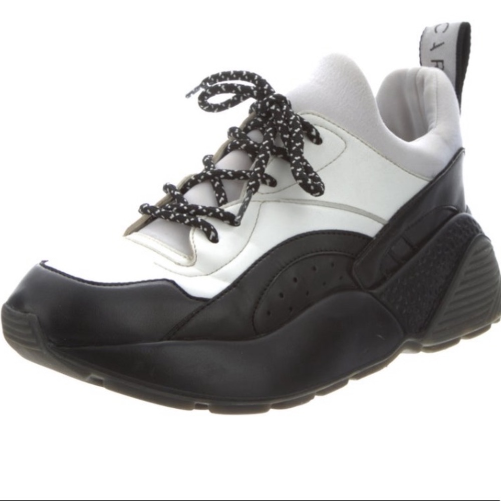 Stella McCartney chunky sneakers black and white size 37